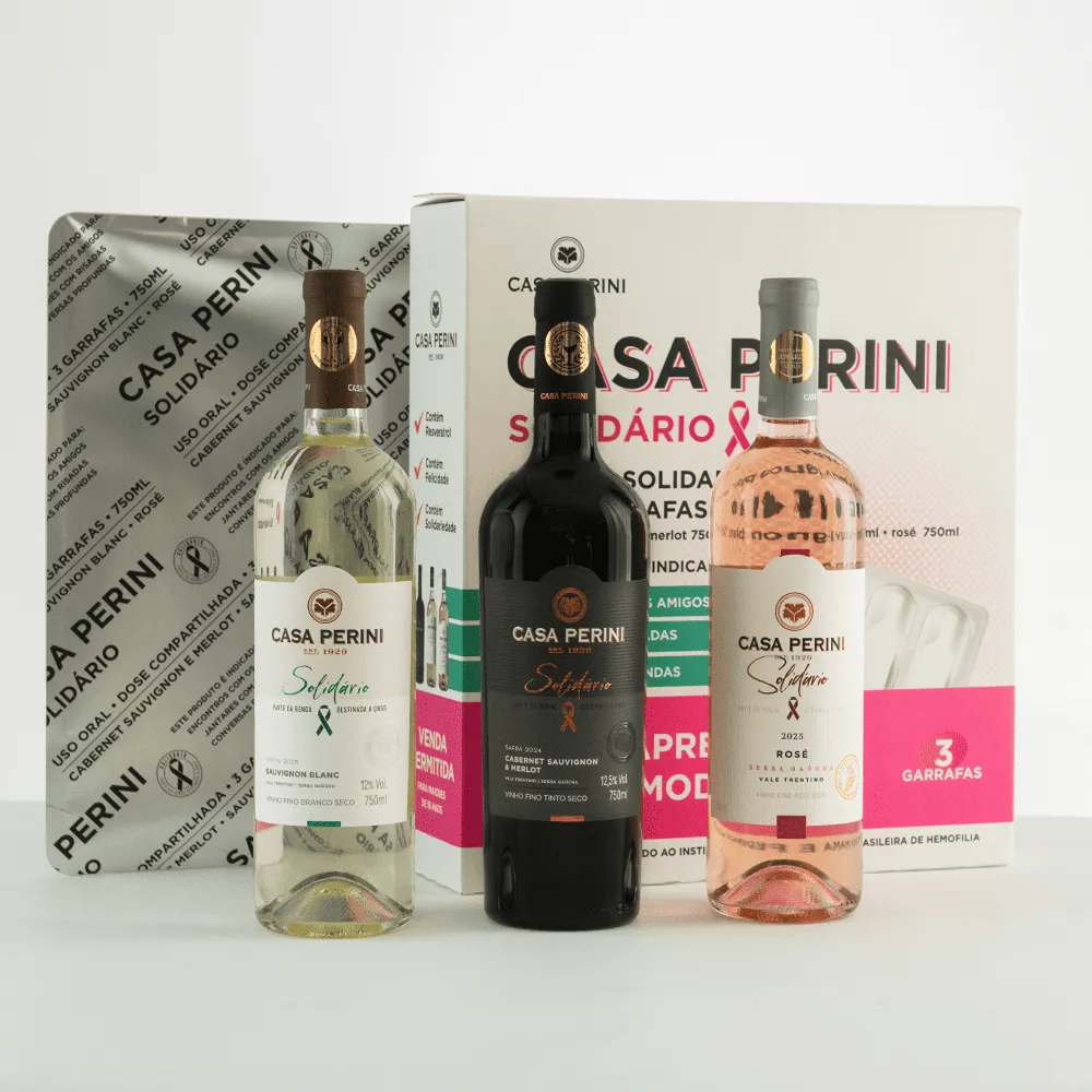 Box Vinho Solidário Casa Perini - 3 Vinhos Especiais