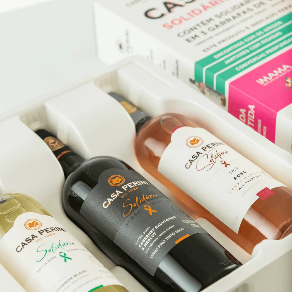 Box Vinho Solidário Casa Perini - 3 Vinhos Especiais